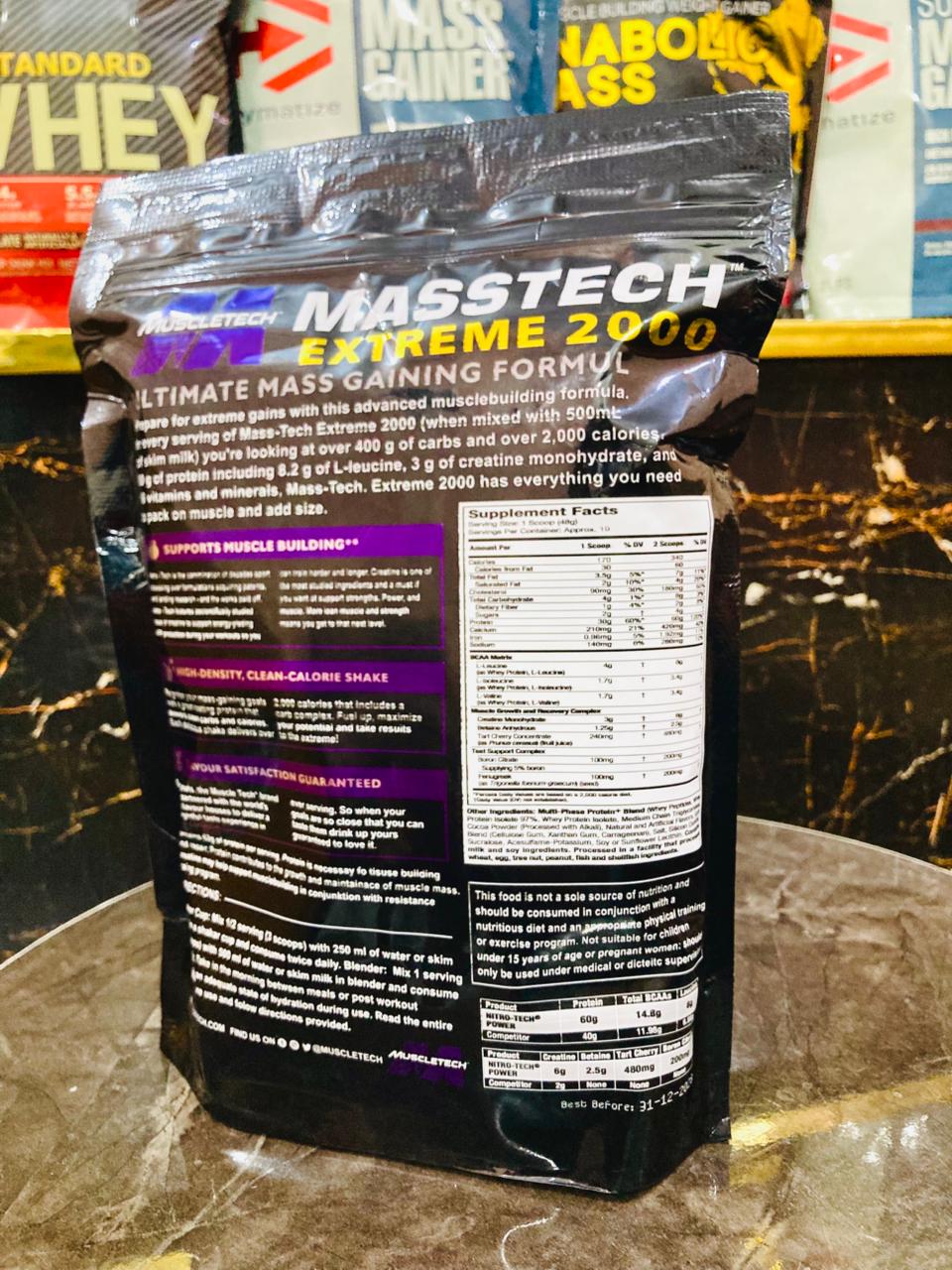 Muscletech NitroTech 100% Whey Gold – Double Rich Chocolate )